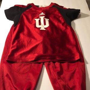 IU short sleeve adidas jersey and pants